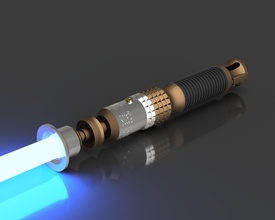 Córdoba sable luz partes Jedi caído orden estrella guerras láser espada arma ciencia ficción apuntalar cosplay pasatiempo bricolaje diy 3d print model - Mito3D