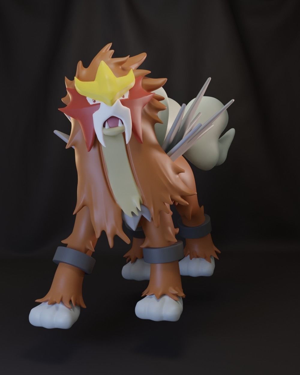 pokémon entei 3d modèle pikachu raikou suicune jeux jouets 3D print model - Mito3D