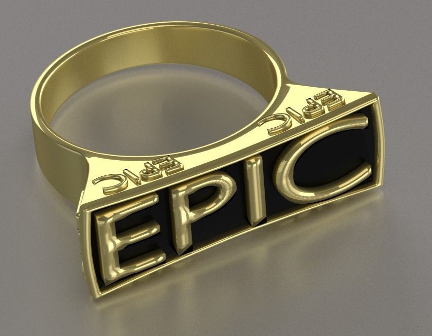 epic ring jewelry challenge gold cool rings 3D print model - Mito3D