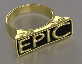 épico anel jóias desafio ouro legal anéis 3d print model - Mito3D