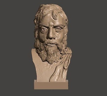 epictetus bust 3d printing print model philosopher greek stoic epiteto art sculptures philosophia stoicism 3d print model - Mito3D