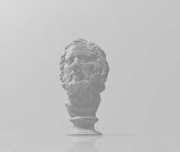 épictète buste 3d impression philosophe grec stoïcisme épithète art sculptures philosophie 3d print model - Mito3D