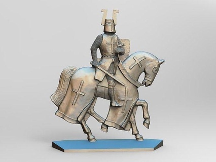 equestrian knight 18 horse spear sword armor shield helmet figurine crossbow arrows board game games toys weapon medieval melee dagger blade 3d print model - Mito3D