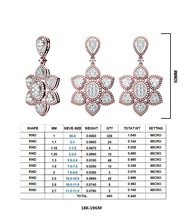 er 30 la joyería beautifut el diamante arete micro de configuración presión corazón forma diseño aretes 3d print model - Mito3D