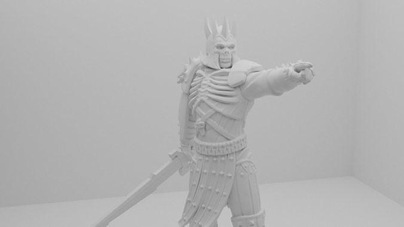 Eredin 3d figurine sorceleur Jeu séries personnage modèles fantaisie Humain figure armure statue Chevalier impression épée art sculptures 3d print model - Mito3D