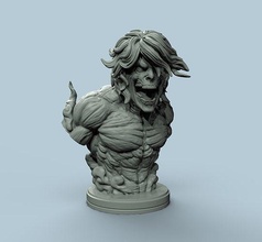 eren - 150 mm fantasy anime attackontitans titan bust art sculpture print digital resin sculptures 3d print model - Mito3D
