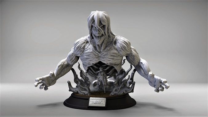 eren titan stl 3d print shingeki kyojin art sculptures 3D print model - Mito3D