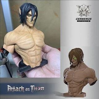 eren titan bust- attack - shingueki kiojin 3d printing sculpture anatomy modelado anime jaeger toy shingeki kyojin rainer art sculptures 3d print model - Mito3D
