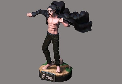 eren oui 3d impression Titan 3dprint fanart anime attaque saison 4 art sculptures 3d print model - Mito3D