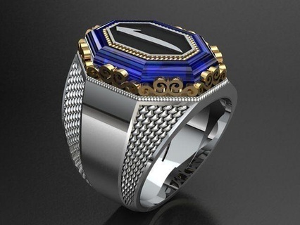 Masculino anel homem otomano humano masculino moda joalheria argolas 3d print model - Mito3D