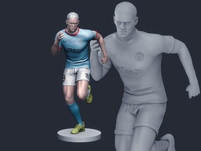 erling haaland 3d yazdırılabilir 2 spor heykel futbol dekor norveç sanat eseri şık minyatürler rakamlar heykelcik karakter adam insan manchester kent heykeller 3d print model - Mito3D