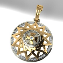 erzgama älteste amulett gold schmuck anhänger mgx talisman uralt 3d print model - Mito3D