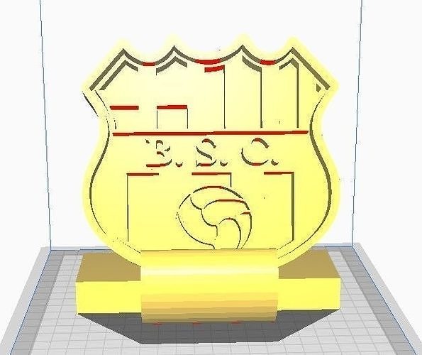 escudo barcelona sporting club deporte futbol soccer hobby diy 3D print model - Mito3D