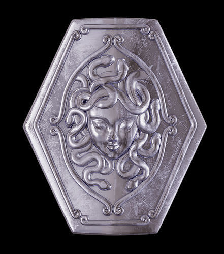 escudo de medusa - armadura perseo argol algol piedra roca estatua caballero plata saint seiya zodiaco hobby diy 3D print model - Mito3D