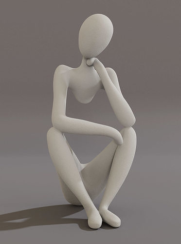 escultura 3 arte deco figura silueta homens esculpir esculturas 3D print model - Mito3D