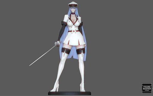 esdeath akame ga tuer anime fille personnage art sculptures 3d print model - Mito3D