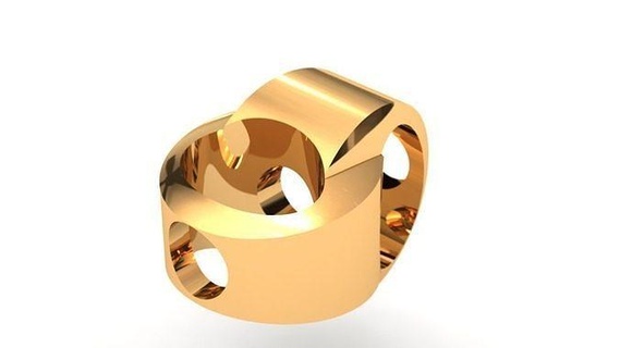 eslabon para cadenas chain link e2016-27 cadena chainlink diseno design oro gold precios luxury shiny fashion clasp pin jewel jewelry 3d print model - Mito3D