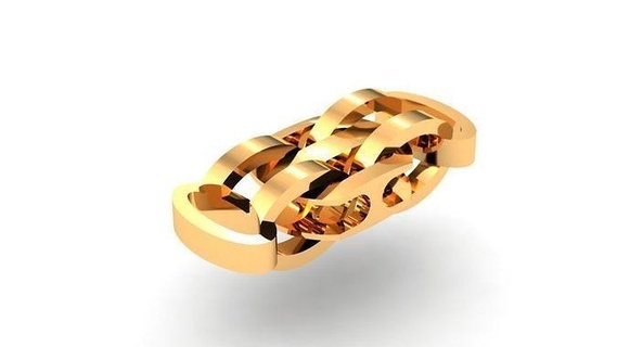 eslabon para cadenas chain link e2016-45 oro gold chainlink cadena diseno design printable luxury sterling shiny clasp pin jewel jewellry jewelry joyeria 3d print model - Mito3D