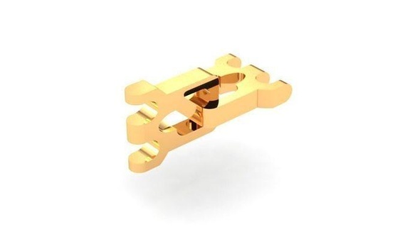 eslabon para cadenas chain link e2016-46 oro gold clasp pin cadena chainlinl design chainlink jewel jewelry printable 3dmodel production 3d print model - Mito3D