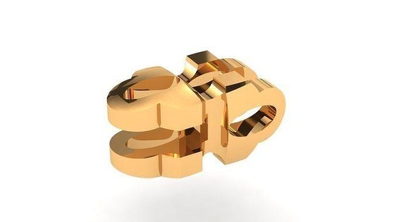 eslabon para cadenas chain link e2016-62 oro gold shiny sterling cadena clasp pin printable luxury design diseno jewelry 3d print model - Mito3D