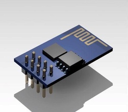 esp8266 - esp01 esp nodemcu devlopment board circuit 3d design model diy technology plastic designing electronics hobby 3d print model - Mito3D