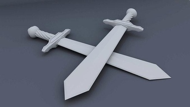 espada paar of schwerter arma juguete spielzeug scharf spiele spielzeuge 3d print model - Mito3D