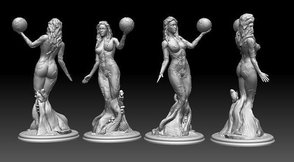 estatua dea Gaia gea arte sculture 3d print model - Mito3D