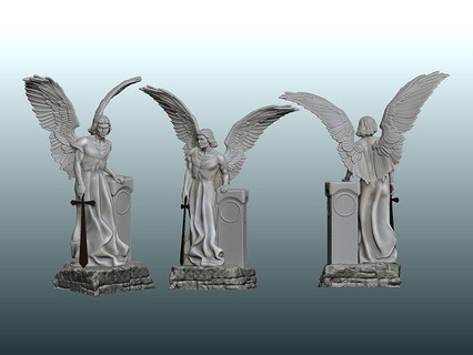 estatua el anjo exterminador estátua escultura arte esculturas 3d print model - Mito3D