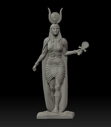 estatua diosa egipcia isis escultura Arte figura antiguo mujer esculturas 3D print model - Mito3D