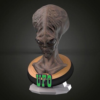 OVNI stl impresión busto 3d estatua Arte 3d print model - Mito3D