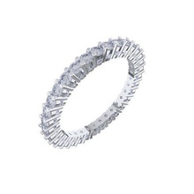 eternidad 1 5mm size 41 joyería anillos anillo banda Boda oro diamantes mujer Moda plata joya 3d print model - Mito3D