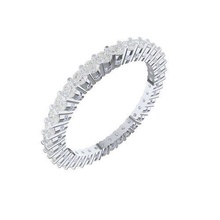 eternidad 1 5mm size 43 joyería anillos anillo banda Boda mujer oro diamantes Moda plata joya 3d print model - Mito3D
