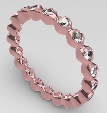 eternità 2 gioielleria elegante squillare metallo moda Modelli anelli 3d print model - Mito3D