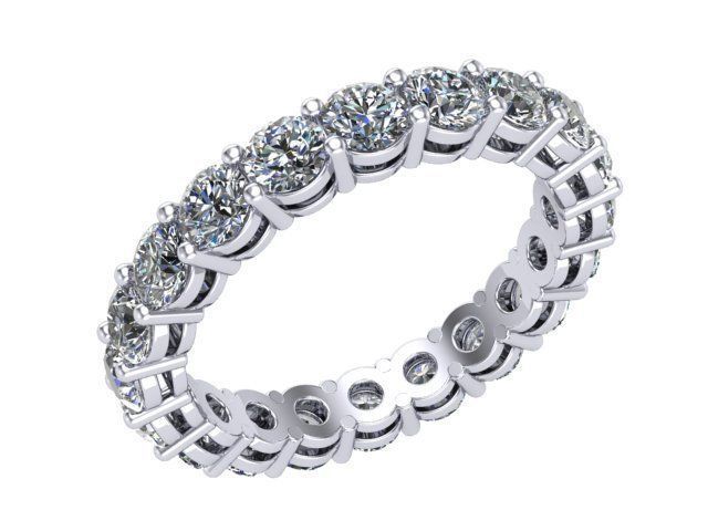 banda de eternidade jóias ouro diamantes a anéis o design 3D print model - Mito3D