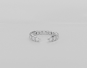 éternité bande diamant d'or argent bijoux bague anneaux 3d print model - Mito3D