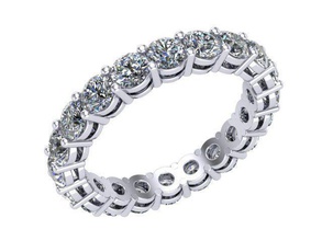 eternity band jewelry gold diamonds rings design 3d print model - Mito3D