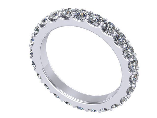 eternity band jewelry ring diamonds wedding earrings 3D print model - Mito3D