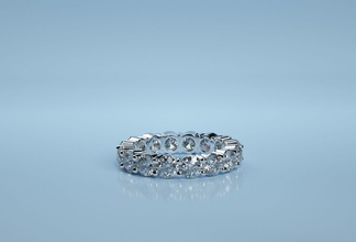 eternity band diamond golden silver jewelry band bracelets 3d print model - Mito3D