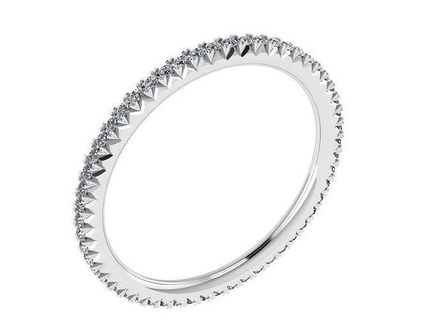 eternidade banda 1233 anel ouro diamante pavimentar joalheria prata manufatura moda Projeto noivado gema imprimível esterlina pulseira cubano brinco colar pingente argolas 3d print model - Mito3D
