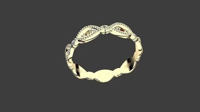 sonsuzluk grup takı değerli mücevher moda yıldönümü yüzükler 3d print model - Mito3D