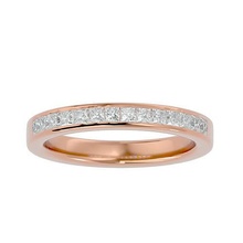 eternidad banda diamante anillo 360 animación joyería joya mujer boda compromiso imprimible solitario eternityband anillos 3d print model - Mito3D
