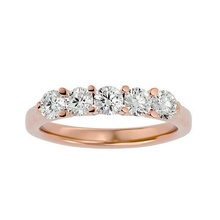 éternité bande diamant bague 360 vue animation bijoux femme mariage engagement imprimable solitaire 39 anneaux 3d print model - Mito3D