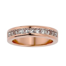eternidad banda diamante anillo 360 animación joyería joya mujer boda compromiso imprimible solitario eternityband anillos 3d print model - Mito3D