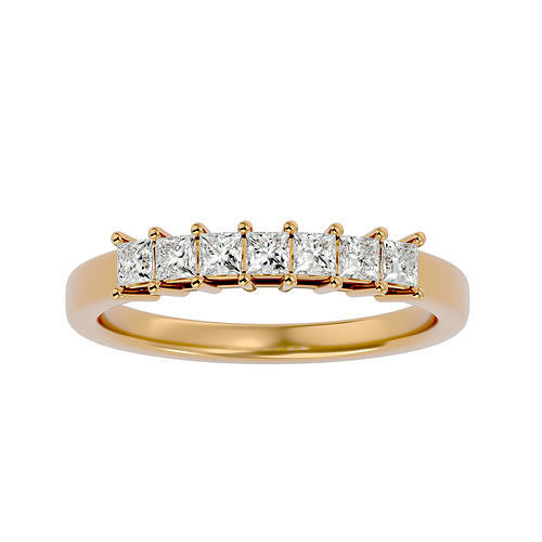 éternité bande diamant bague 360 vue animation bijoux femme mariage moitié engagement imprimable solitaire 39 anneaux 3D print model - Mito3D