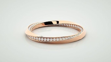éternité bande diamant bague 3dm stl rendre bijoux femme mariage engagement imprimable solitaire 39 3d print model - Mito3D