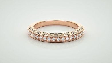 éternité bande diamant bague 3dm stl rendre bijoux femme mariage engagement imprimable solitaire 39 anneaux 3d print model - Mito3D