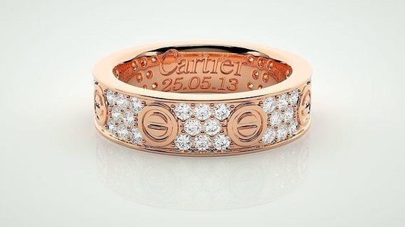 éternité bande diamant bague 3dm stl rendre bijoux femme mariage engagement imprimable solitaire 39 anneaux 3d print model - Mito3D