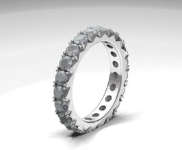 eternity band fishtail engagement gold jewelry prong setting wedding 3d print model rings 3d print model - Mito3D