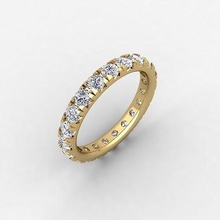 eternidade banda anel 3d modelo render jóia gema noivado Casamento jóias diamante imprimível ouro joalheria engagem moda esterlina branco brilhante solitário beleza argolas pingentes 3d print model - Mito3D