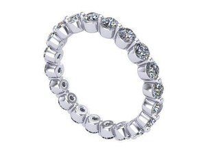 eternity band v3 jewelry diamond golden silver ring rings 3d print model - Mito3D